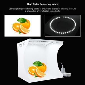 Puruz 30cm porta USB foto illuminazione Studio Kit pieghevole 128 pz perline anello luce pannello 6 colori fondali per fotografia alluminio - Product Image 4