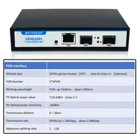 OPTFOCUS OFS3501 Mini GPON OLT 1 Puerto 1PON VLAN 10G Uplink Conector SCUPC Alimentación CC 12V 2A Fuente de Alimentación POE para 128 ONU