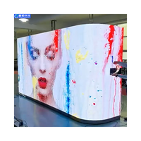 Écran LED flexible couleur pleine PushunLED, moniteur LED incurvé, mur vidéo intérieur P1.538, panneau publicitaire haute luminosité, graphiques