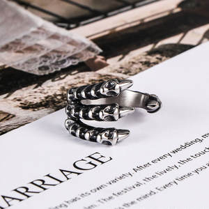 Anillos Vintage Resistentes al Agua y al Deslustre, Anillo de Garra de Dragón de Acero Inoxidable 316L de Buena Calidad para Hombre - Product Image 2