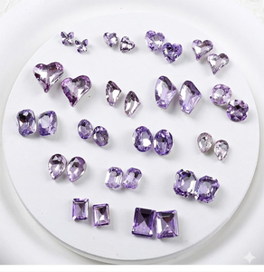 Strass en cristal K9 pour <span class=keywords><strong>nail</strong></span> art, violet clair, diamants super brillants, formes ovale, carrée, à angle droit et carrée épaisse - Product Image 4
