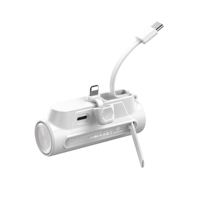 Cargador Portátil USB Integrado para iPhone Mini, Batería Externa de Alta Capacidad 5000mAh con Conector de Carga