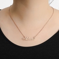 Nom personnalisé acier inoxydable bricolage pendentifs personnalisés connecteur breloque noms initiaux plaque pendentif pour les femmes meilleure fille