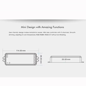 RT10/R8-5 <span class=keywords><strong>RGB</strong></span> + CCT 무선 컨트롤러 V5-M <span class=keywords><strong>LED</strong></span> 컨트롤러 5CH <span class=keywords><strong>PWM</strong></span> RF 원격 스마트 와이파이 RGBWW RGBCCT 스트립 라이트 - Product Image 4