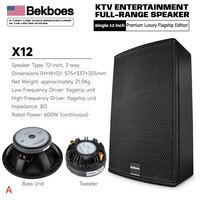 Haut-parleur pleine gamme 2 voies Bekboes X Series 10/12/15 pouces pour KTV, bar, scène et audio domestique