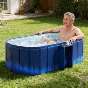 Baignoire pliable pour bain froid au meilleur <span class=keywords><strong>prix</strong></span> avec refroidisseur <span class=keywords><strong>d</strong></span>'<span class=keywords><strong>eau</strong></span>, baignoire ronde pliable 1 pièce pour adultes, pour usage domestique, baignoire peu encombrante - Product Image 1