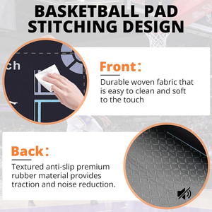 Tapete de Baloncesto de Goma, Tapetes de Baloncesto para Interiores y Exteriores con Tracción para Entrenamiento de Niños - Product Image 6