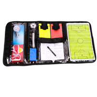 Kit d'arbitre de football Aiju, portable et durable, équipement d'entraîneur de football, cartes rouges et jaunes, dispositif de lancer latéral, manomètre, sifflet