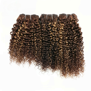 Jerry Xoăn 50Gram Tóc Con Người Bó P4/27 Nổi Bật Brazil Tóc Con Người Mở Rộng Nâu Hỗn Hợp Mật Ong Tóc Vàng Cho <span class=keywords><strong>Bob</strong></span> Phong Cách - Product Image 3