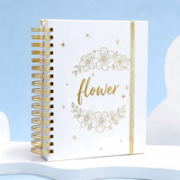 Agenda personnalisé de qualité supérieure avec spirale, couverture en feuille d'or, journal ligné, carnet A5 A6, couverture rigide, imperméable, pour l'école et les cadeaux
