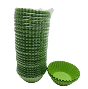 Standard Green Cupcake Liners 500 Count per bag, Food Grade & Greaseproof paper Baking Cups cupcake holders