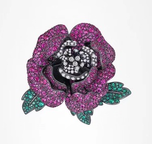 Premium 925 Sterling Silver Big Red Rose <b>Brooch</b> Pin Cubic Zirconia Micro Insert Jewelry <b>Women</b> Men's Weddings Engagements Parties - Product Image 2