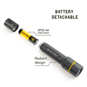 Sáng Chim Tùy Chỉnh 5W Hợp Kim Nhôm IP44 Không Thấm Nước AA Pin Powered LED Đèn Pin Với <span class=keywords><strong>150</strong></span> Lumens Cắm Trại Di Động <span class=keywords><strong>Torch</strong></span> - Product Image 2