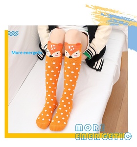 Calcetines de Vestir por Debajo de la Rodilla para Niñas, con Diseño de Zorro de Dibujos Animados, Tejidos con Spandex/Nylon/Algodón, para Otoño - Product Image 6