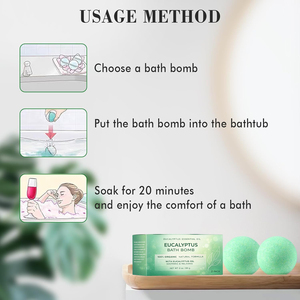 Bomba da Bagno all'Olio Essenziale di Eucalipto a Marchio Privato, Prodotti per la Cura del Corpo, Rilassante per i Nervi con Olio di Tè Verde - Product Image 4