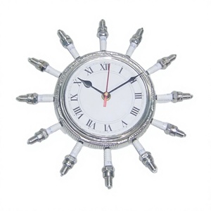 Souvenir et cadeau de collection horloge élégante argent bateau roue horloge murale décorative nouveau modèle d'horloge élégant pour la décoration intérieure - Product Image 1