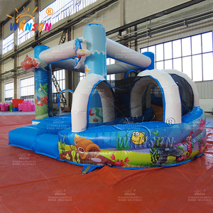 Combo de castillo inflable semicerrado inspirado en las fiestas de Winsun, Material de PVC ignífugo, características impermeables, fácil instalación para uso comercial - Product Image 6
