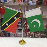 Drapeaux de table personnalisés avec logo imprimé Beckon, mini-bannières pour bureaux et présentoirs de comptoir