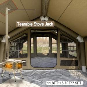 เต็นท์กลางแจ้ง8 + 8ตารางเมตรเต็นท์เป่าลมแบบป๊อปอัพอัตโนมัติเต็นท์ตั้งแคมป์กลางแจ้งสำหรับครอบครัว - Product Image 4