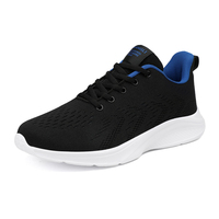 KOUDYEN Chaussures de sport pour hommes et femmes, baskets confortables à lacets pour la marche et le fitness, semelle extérieure en caoutchouc solide, Trail (Noir 43)