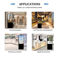 Pantalla Digital LCD de Señalización Digital Portátil para Interiores de 32-65 Pulgadas, 2K/4K, Personalizable, con Android, para Publicidad en Centros Comerciales, con SDK