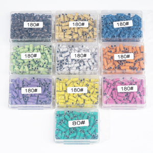 Bandas <span class=keywords><strong>de</strong></span> Lijado para Uñas Mini Zebra con Logotipo Personalizado, 100 Piezas/Caja, 120 #   180 #   <span class=keywords><strong>Anillo</strong></span> <span class=keywords><strong>de</strong></span> papel <span class=keywords><strong>de</strong></span> lija desechable para manicura, color blanco y rosa - Product Image 5
