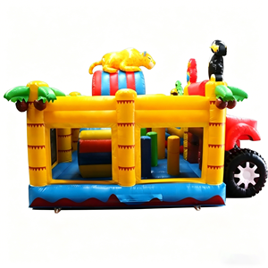 Château gonflable sur le thème du camion tout-terrain de la <span class=keywords><strong>jungle</strong></span> en PVC, idéal pour les fêtes d'enfants, les locations commerciales et les événements en plein air. - Product Image 5
