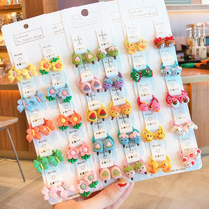 Mode Schattige Kleuren Cartoon Vers Fruit Bloem Elastische 10 Stuks Set Haarbanden Meisjes Acryl Elastiekjes Kid Haar Accessoires - Product Image 1