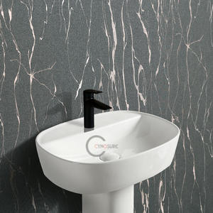 อ่างล้างหน้าเซรามิกแบบตั้งพื้นทรงกระบอกดีไซน์ยอดนิยมพร้อมเซ็นเซอร์อัจฉริยะ เหมาะสำหรับอพาร์ทเมนต์ขนาดเล็ก - Product Image 2