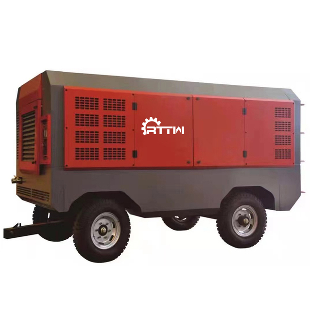 10m3/Min 353cfm 10bar 145psi Diesel Diesel Mobile Screw air Compressor for Water Conservancy and Transportation Engineering