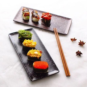 Logotipo personalizado 13 pulgadas lujo boda rectángulo porcelana vajilla bandeja para servir comida plato de gres japonés plato de cerámica <span class=keywords><strong>sushi</strong></span> - Product Image 6