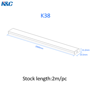 Luz de perfil de alumínio LED linear para PC de superfície pequena com tampa de personalização K38 - Product Image 2