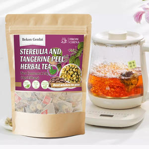 Tisane Premium à la Sterculia et à la Peau de Mandarine 5g x 25 Sachets Pyramidaux – Apaise la Gorge Sèche – Vente en Gros - Product Image 1