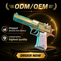 Pistol mainan Desert Eagle Gold Puzzle Kayu 3D DIY Model Kit Edukatif Grosir Partai Besar Kustom STEM Dekorasi Langsung dari Pabrik CE EN71