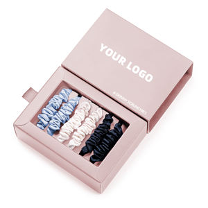 Шелковые галстуки для волос на заказ, сорт Oragnic шелк 22 Momme 6A с OEKO-TEX, резинки для волос из 100% тутового шелкопряда, без повреждений - Product Image 2