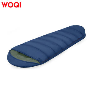 Saco de dormir Woqi Mummy de 205 cm, azul oscuro, nailon ligero y transpirable, 3 estaciones, para adultos, camping y senderismo. - Product Image 2