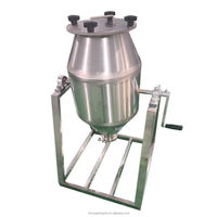 Mélangeur de poudre sèche en acier inoxydable - Mélange manuel des poudres alimentaires - Machine de mélange commerciale à commande manuelle