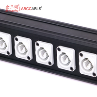 Boîtier de distribution d'électricité en aluminium ABCCABLS Powercon bleu vers 8*Powercon blanc, une entrée, huit sorties