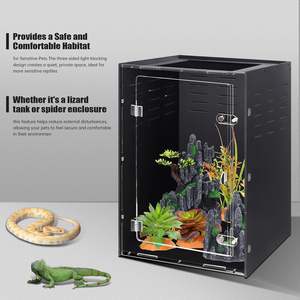Terrario de PVC Personalizado para Reptiles, Jaula de Cría con Puerta Magnética, Apilable, Hábitat para Lagartos - Product Image 5