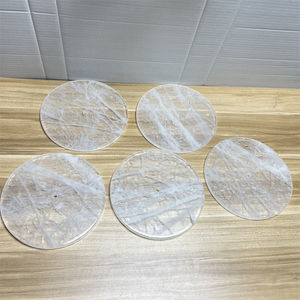 Losas redondas de cristal de cuarzo transparente natural personalizadas al por mayor para Decoración - Product Image 6