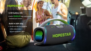 Altoparlanti professionali da esterno Hopestar Party 100W 300W Bass, sistema di altoparlanti portatili Bluetooth, Hopestar A60 A65 Boombox 3 - Product Image 6