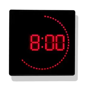 points circle display digital calendar timer alarm LED wall clock