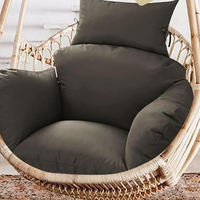 Coussin de remplacement pour fauteuil suspendu SUREWALHOME, coussin de balançoire pour patio avec appui-tête, coussin de balançoire de plafond pour balcon, imperméable