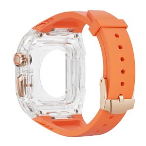 ชุดอุปกรณ์ตกแต่งใสหรูหรา Upro สำหรับ Apple Watch Series 11 10 ขนาด 46 มม. 42 มม. เคสใสทำจาก PC พร้อมสายรัดข้อมือซิลิโคนแบบนุ่มปรับได้สำหรับเล่นกีฬา - Product Image 2