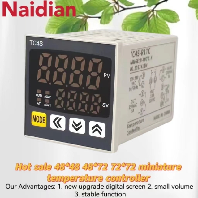 Industrial PID Temperature Meter TC4S 48*48 Digital Display 1C Resolution Electric Temperature Controller 1 Year Warranty ODM