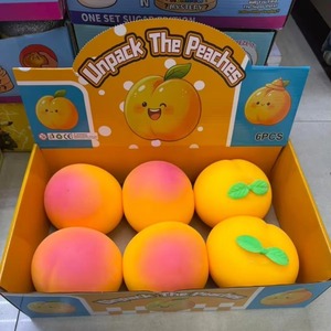 ของเล่นบีบคลายเครียด ดีไซน์น่ารักสร้างสรรค์ รูปทรงลูกพีช บีบแล้วคืนตัวช้า สีเหลือง ขนาดใหญ่ นุ่ม บีบแล้วผ่อนคลาย - Product Image 1