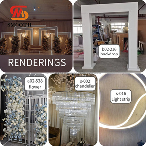 Toile de fond de photographie moderne en acrylique carrée avec éclairage LED, design de porte en arche, luxueuse et durable - Product Image 2