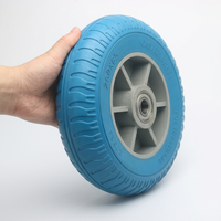 Roue plate anti-crevaison 260x85mm, roue de chariot solide en mousse PU anti-crevaison de 10 pouces