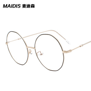 Maidis Round <b>Metal</b> <b>Frame</b> Anti Blue Light Glasses For Women Plano Lenses Medium Size - Product Image 1