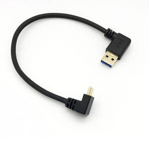 Échantillon Gratuit – Câble USB 3.0 personnalisé, mâle A à mâle C coudé vers le haut, pour appareil photo et <span class=keywords><strong>ordinateur</strong></span>, avec blindage tressé, type Micro-USB - Product Image 3